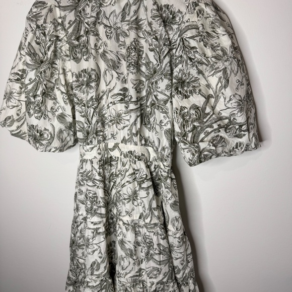 Caroline Constas Floral Ruffle Mini Dress – Size L – New With Tags 100%cotton - Picture 7 of 7